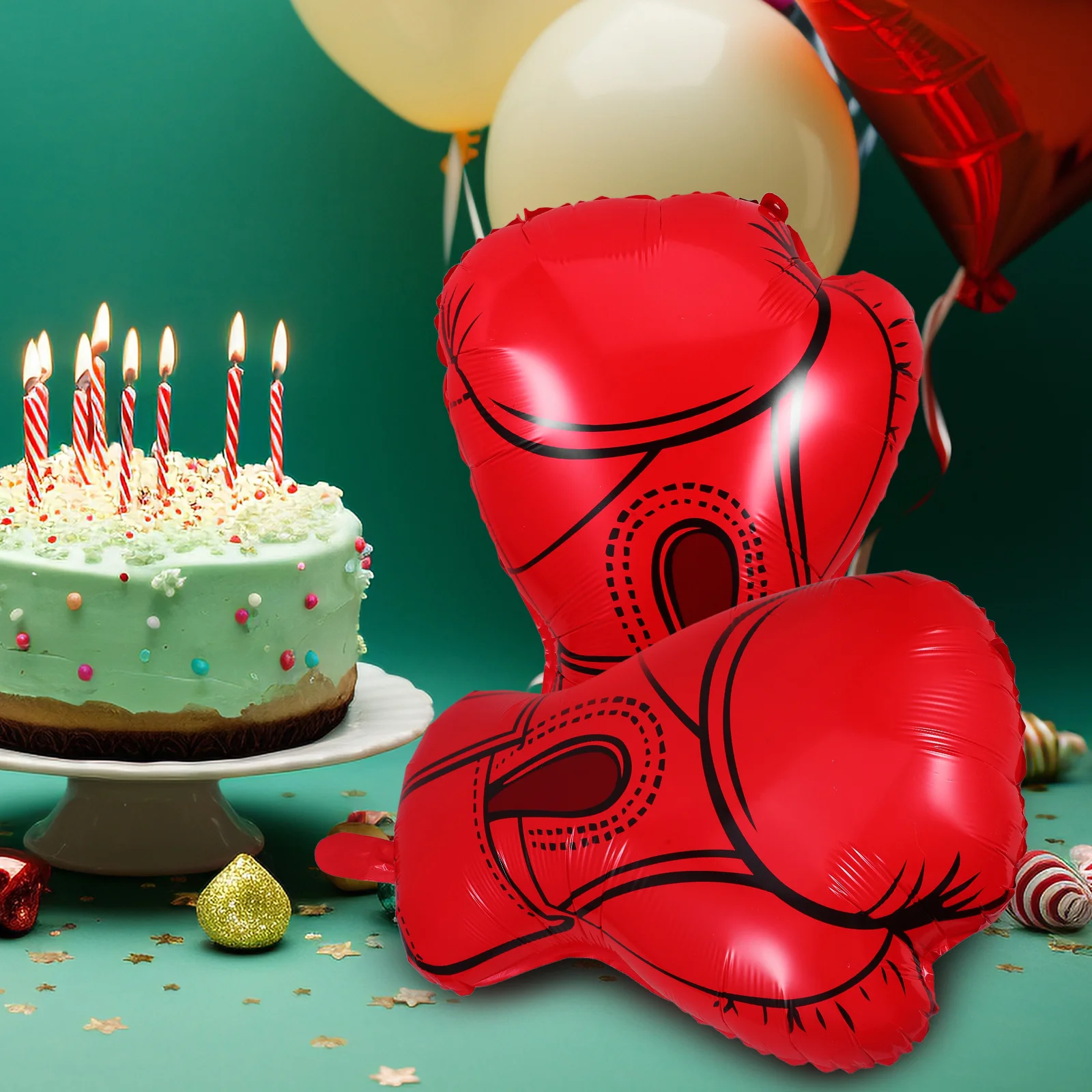 

6Pcs Inflatable Boxing Gloves Balloons Boxing Theme Decorations for Boys Birthday Wrestling Fighting Night Party Supplies