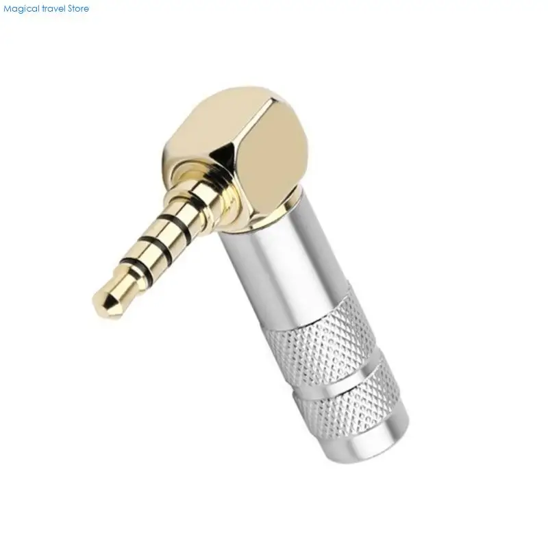 N2UB Sleekly 3.5mm 4Pole Plugs 3.5mm Male to Female Audios Adapter for Both Male and Female Users Accessory