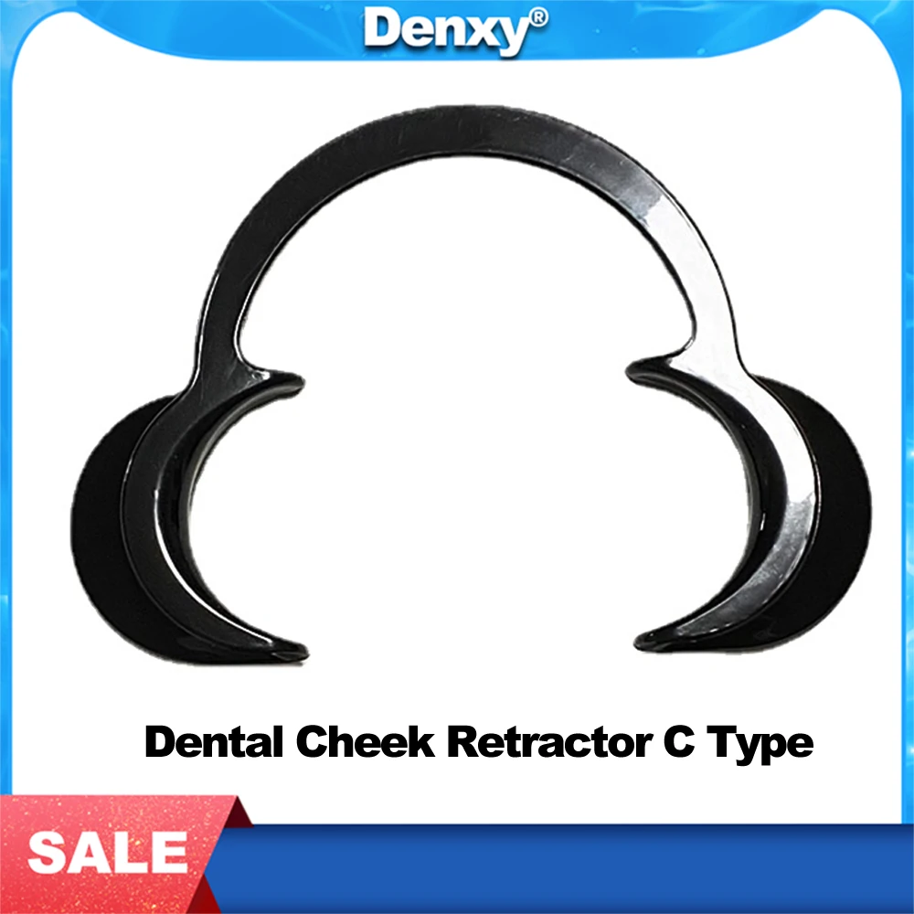 DENXY 20 Pcs Dental Cheek Retractor C Type Lip Retractors White/Black Intraoral Mouth Opener Cheek Expanders Teeth Whitening