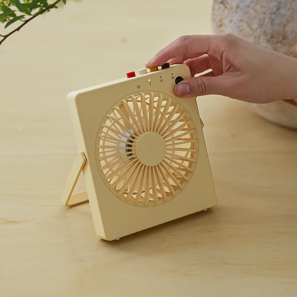 Desk Fan,Portable USB Rechargeable Fan,10 Minutes Motion Sensing OFF Fan,360° Tilt Folding Personal Fan,3 Speeds Electric Fan