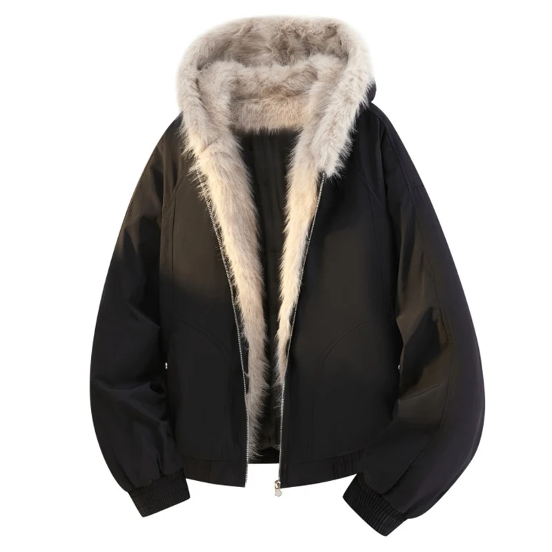 

Куртка с меховым воротником, мужские винтажные парки, теплые стеганые пальто, осенне-зимняя мужская уличная одежда, Harajuku, уличные куртки с капюшоном, верхняя одежда