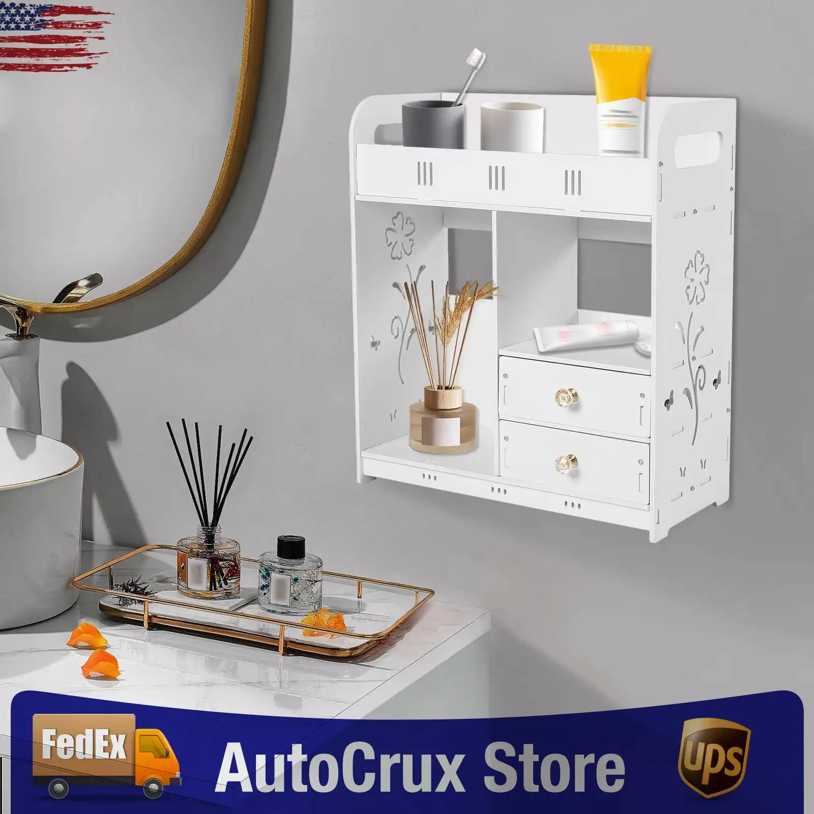 

Навесной шкаф для ванной комнаты над унитазом, органайзер для хранения с ящиками и дверцами, настенный шкафчик для медикаментов