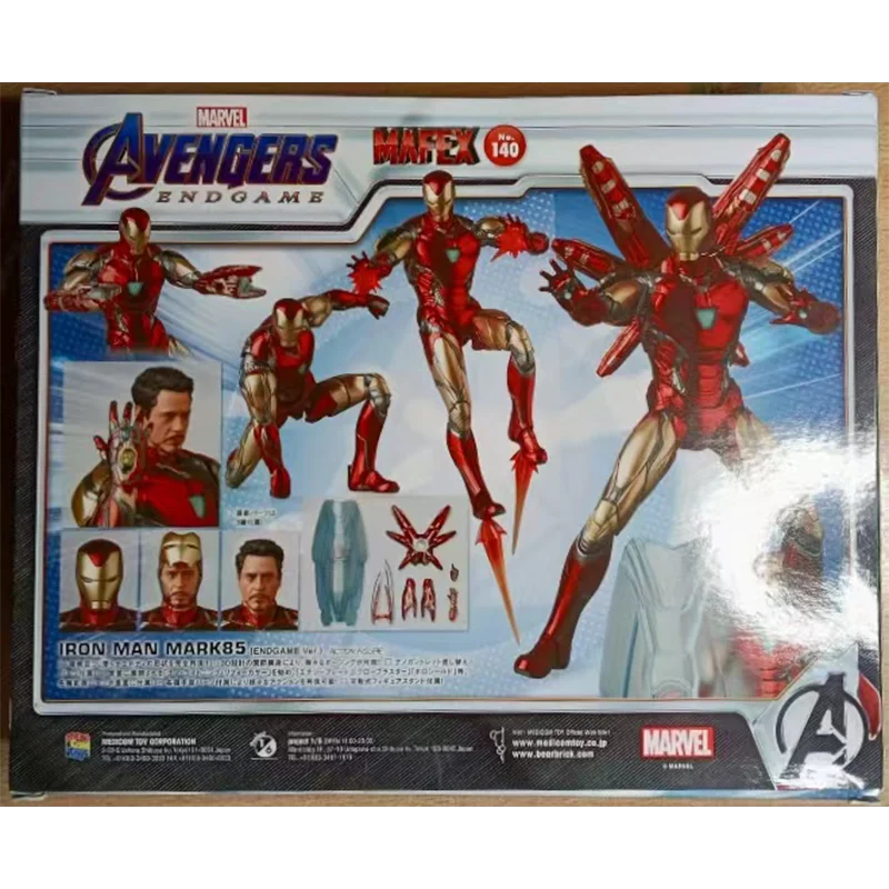 In Stock Original Medicom Toy Avengers Endgame MAFEX No.140 Iron