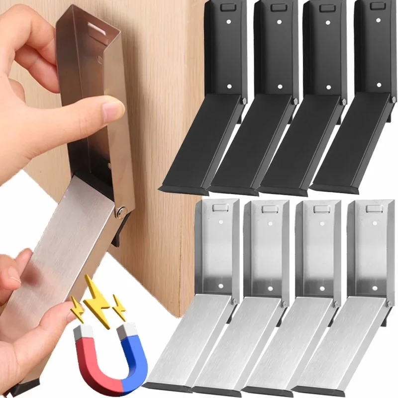 防風マグネットドアストップ,ステンレスペダル,ダウンドアストップ,衝突防止ホルダー,滑り止めゴム