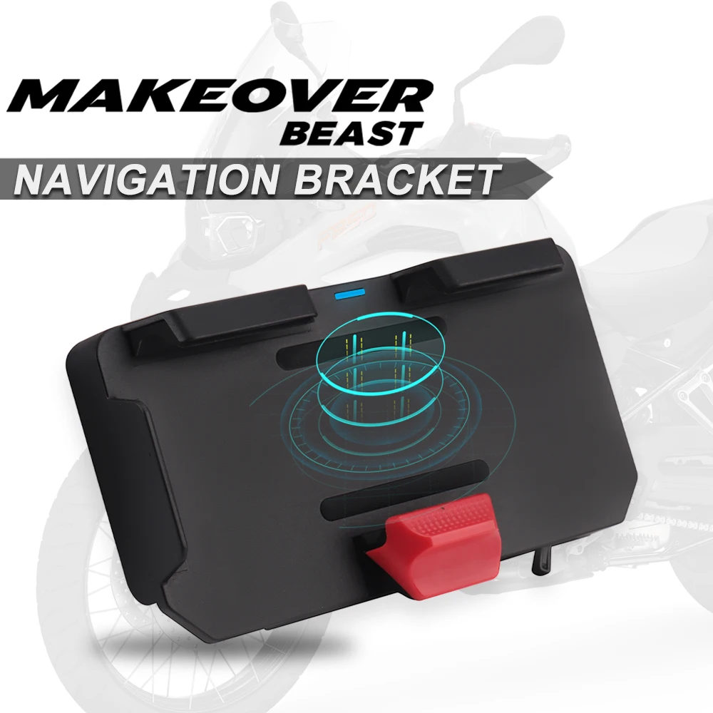 

Fit For BMW R1300GS R 1250 GS GS1250 2013-2024 Motorcycle Navigation Bracket 15W Fast Wireless Charging Upgraded version