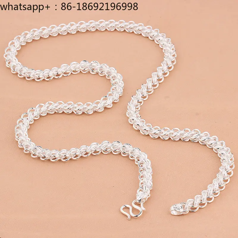 Men's Necklace Trendy Personality Thick  999 Chain Without Pendant  Jewelry