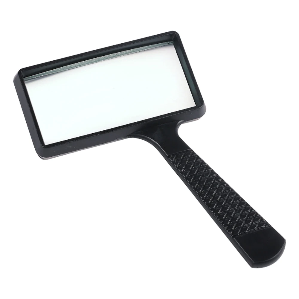 Rectangular Jewelry Identification 84026 Magnifier Handheld Square Reading Magnifier 100x50mm ABS+ Metal Measuring Tool Magnifie