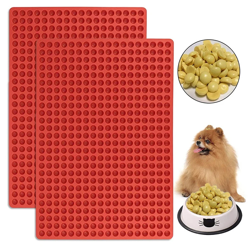 468 Cavity Mini Round Silicone Mold Baking Mat Chocolate Drops Dog Pet Treats Pan Semi Sphere Gummy Candy Cookies Mould