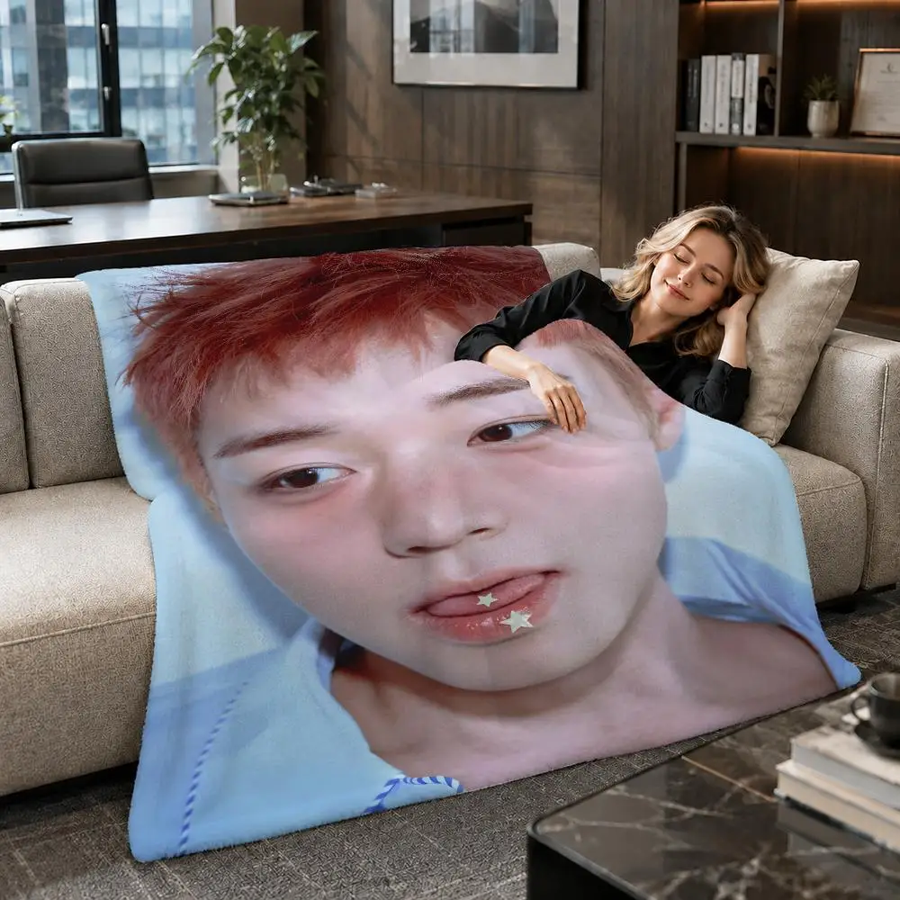 Actor Korean Drama Park Ji-hoon Throw Soft Warm Flannel Throw Blanket for Sofa Bed Office Home Holiday Gift All Season