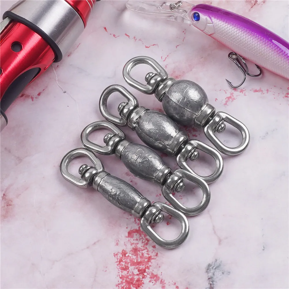 1-piece Sea Fishing Weights Trolling Sinkers 38g 45g 60g 75g Heavy-duty Weighted Big game Fishing Swivels for Tuna Shark Fishing