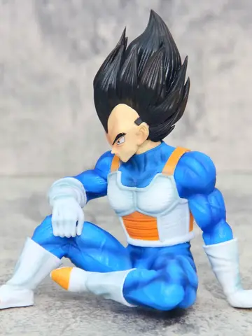 15cm Special Price Bag Dragon Ball Seated Vegeta Model Figure Super Saiyan Prince Animation Model Peripheral Desktop Ornaments