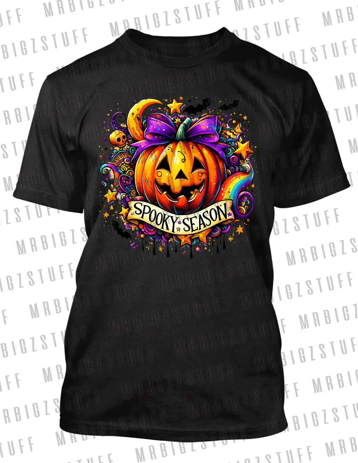 

Spooky Halloween Pumpkin Spooky Season Graphic Tee Shirt Pro Club Shaka RTP T #6