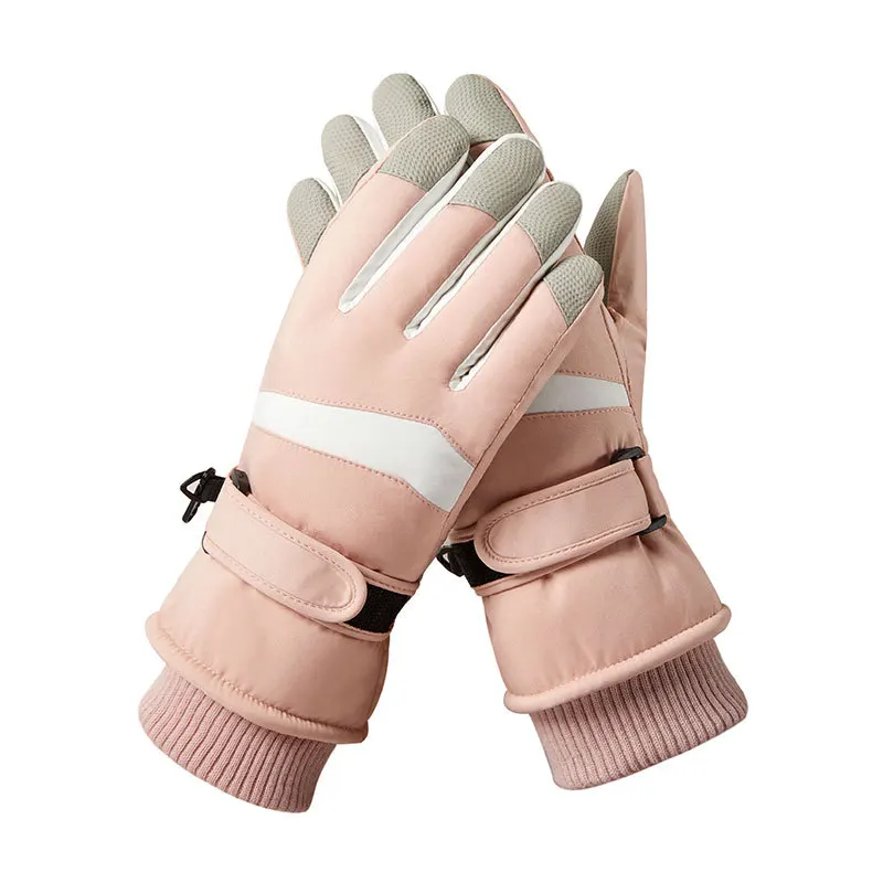 Gants de Ski Thermiques Imperméables Non-ald pour Homme et Femme, Écran Tactile, Moto, Chauds, Noirs, Hiver, 506