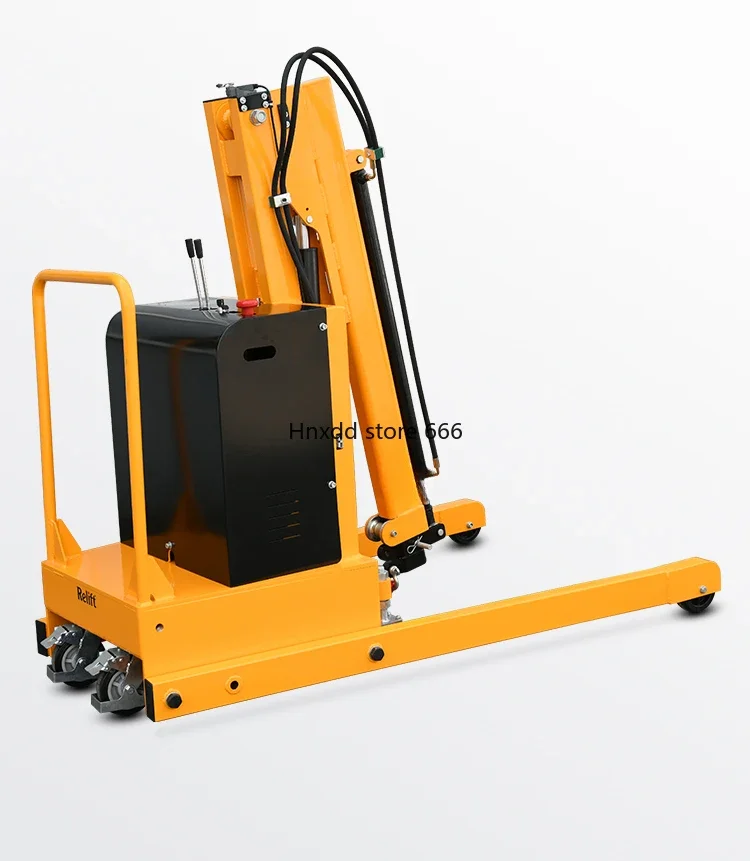 Semi-automatic hydraulic single-arm crane folding telescopic cantilever crane