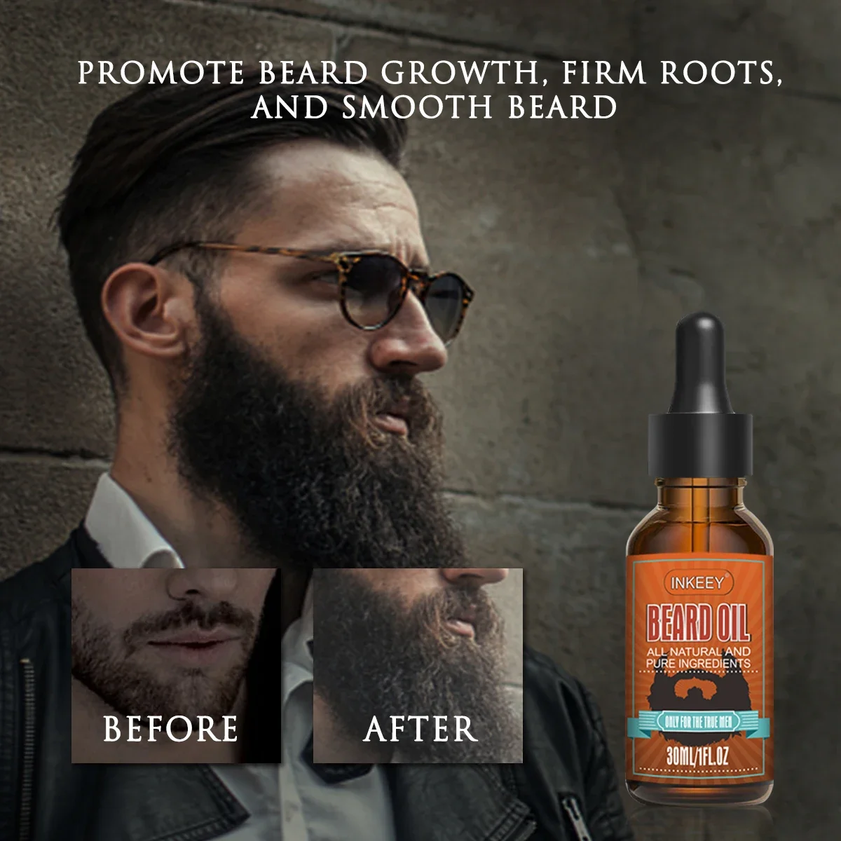 Beard Oil for Men Beard Growth Oil Conditioner Mustaches Growth Stronger Fuller Softener Faster Nourishing Beard Hair Growth Oil