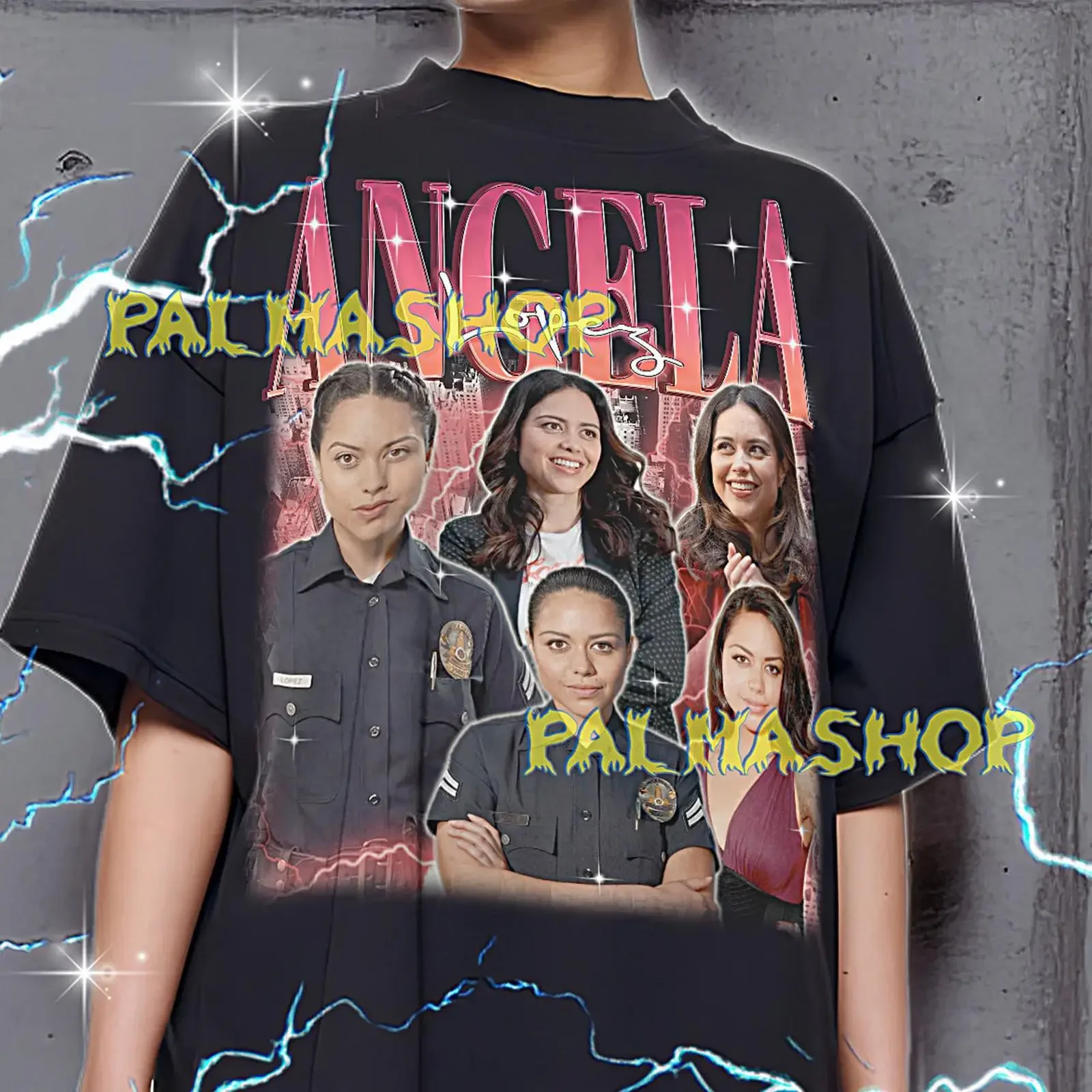 Angela Lopez Vintage 90s Bootleg T Shirt Retro Fan Merch  vintage Washed designer clothes Comfortable streetwear fashion Casual