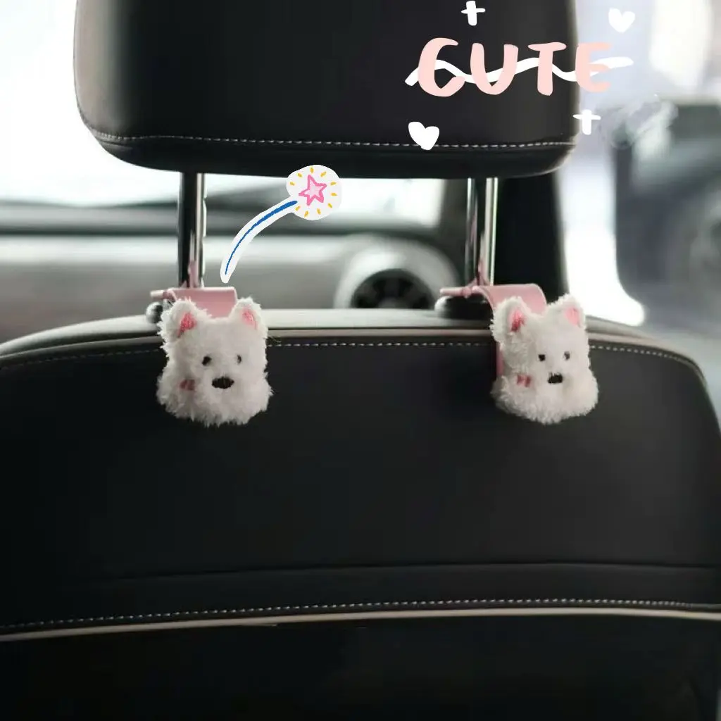 

Cute Westie Seat Hook Car Organizer Auto Storage Interior Accessories for Women Universal