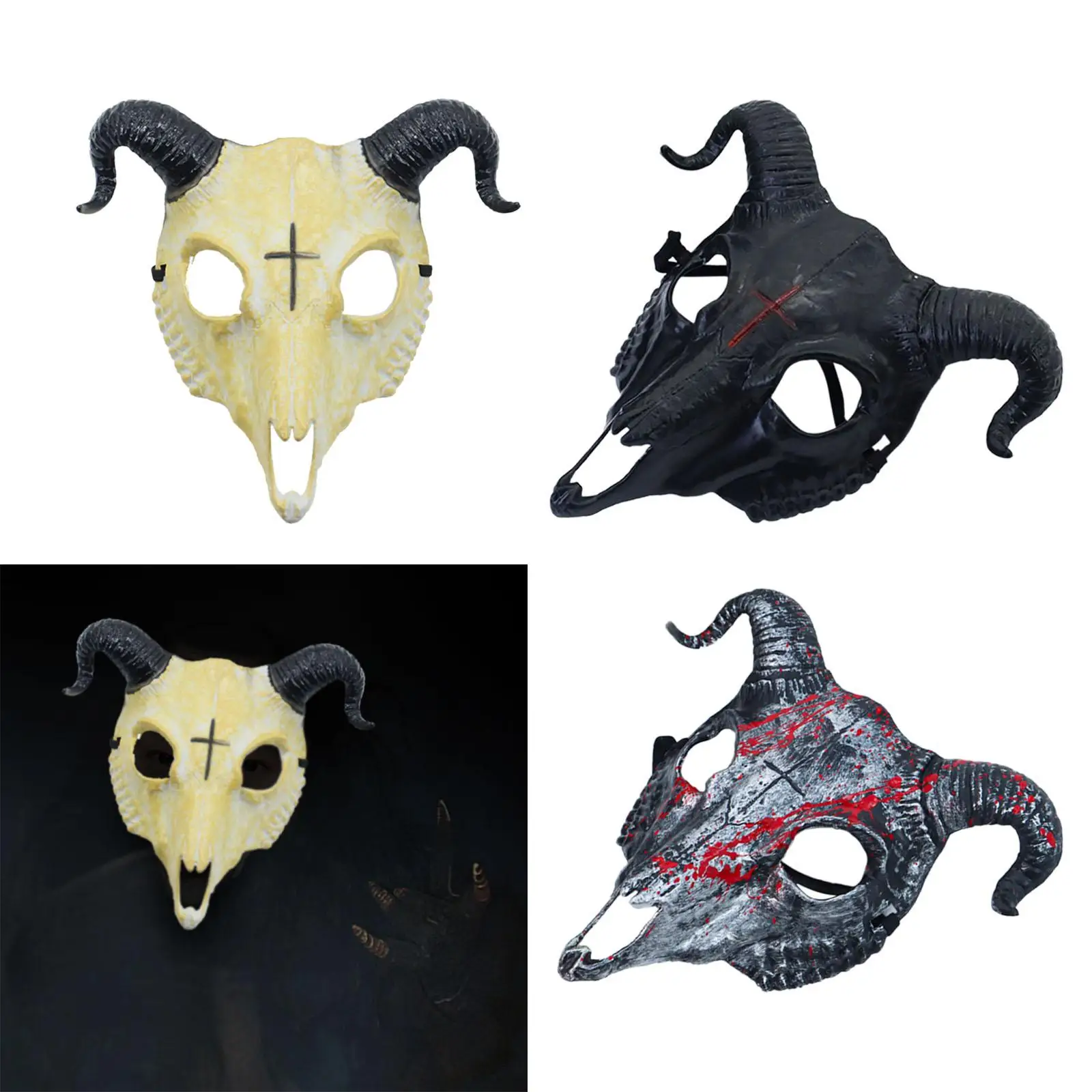 Halloween Mask Novelty Decor Accessories Headdress Supplies Cosplay Costume for Party Festival Carnival Nightclub Photo Props