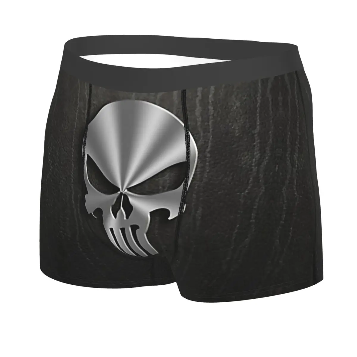 Maßgeschneiderte Mode Punisher Schädel Symbol Boxer Shorts Höschen Herren Unterhose Stretch Trendy Superheld Briefs Unterwäsche
