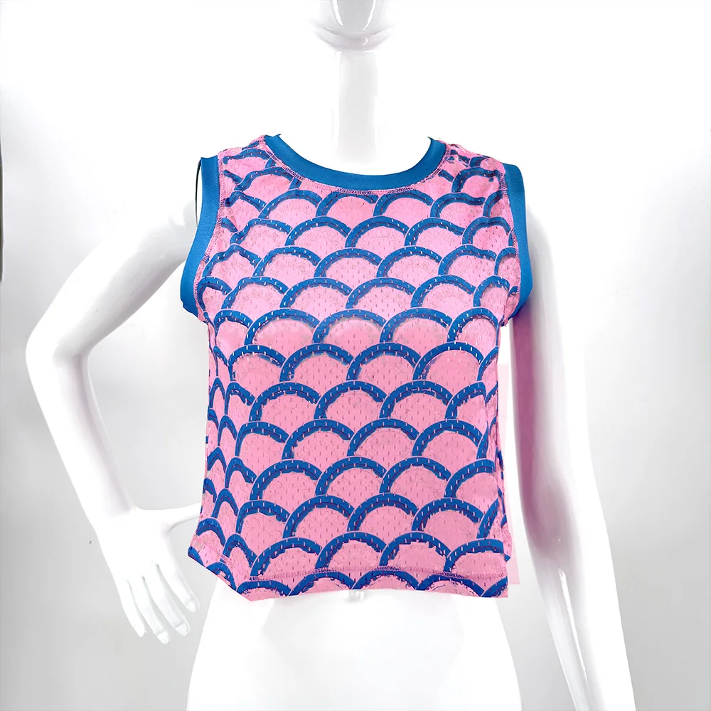 

ABCDE Men's and Women's Sports Fitness Running Sports Dancing Group Sleeveless Vest 0574