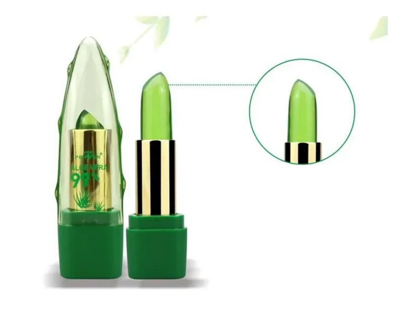 Aloe Vera Lippenstift Batom Natürliche Temperaturänderung Farbe Gelee Lippenstift Langanhaltend feuchtigkeitsspendend nahrhaftes Lippenbalsam-Make-up – Detail 3