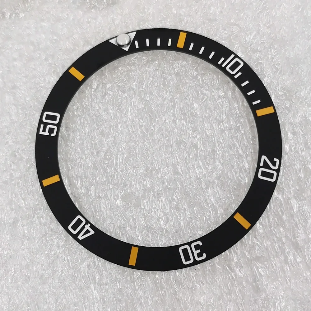 38Mm Imitatie Carbon Keramische Bezel Insert Voor Rlx Sub Watch Face Horloges Vervangen Accessoire Bezel Ring