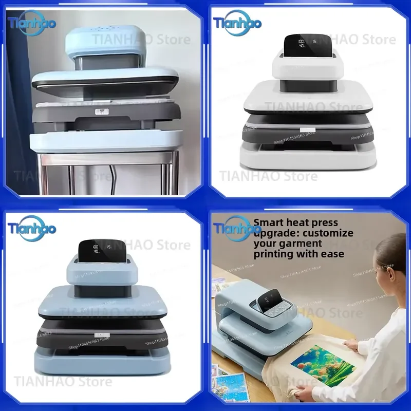 for T Shirt Heat Press Machine Automatic Hot Stamping Printer Compact Heat Transfer Equipment for Custom Apparel DIY Printing