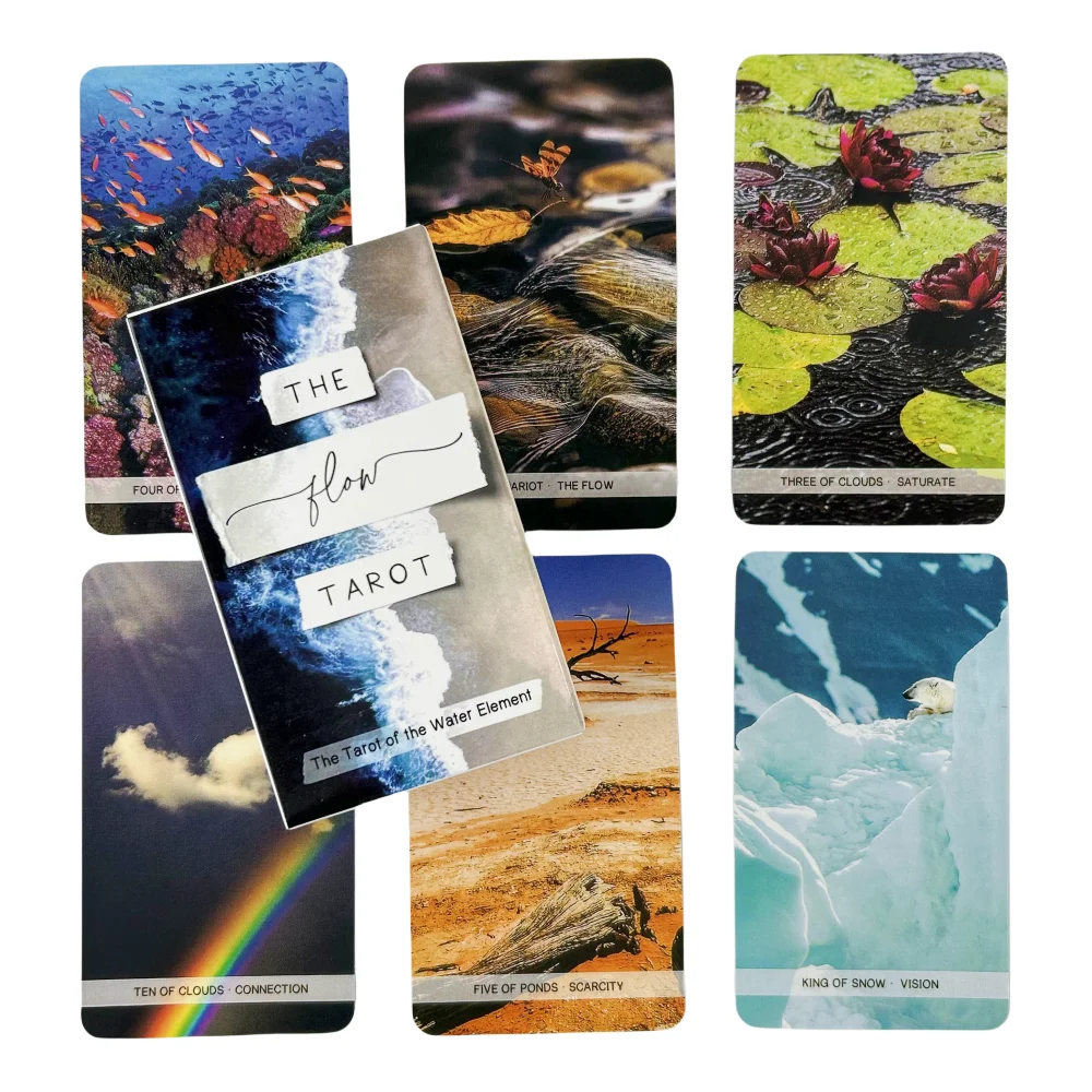 The Flow Tarot Cards The Tarot Of The Element Deck Based Entirely In All Forms Of The Element Travel Version Playing Cards