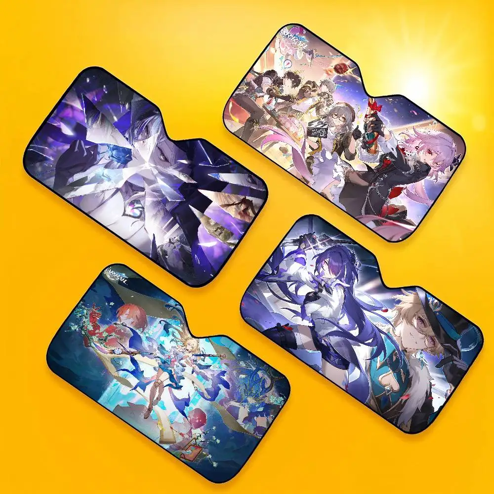 RPG Game Honkai Star Rail Personalized Windshield Sunshade Car Cover Sun Shade Auto Sun Visor Car-covers Car Solar Protection