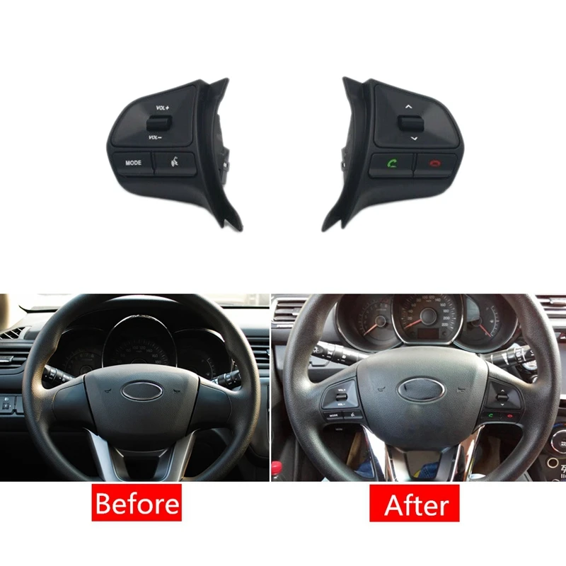 

For KIA RIO 2011-2014 Multifunctional Steering Wheel Control Button Audio Phone Volume Switch For Bluetooth Car Accessories