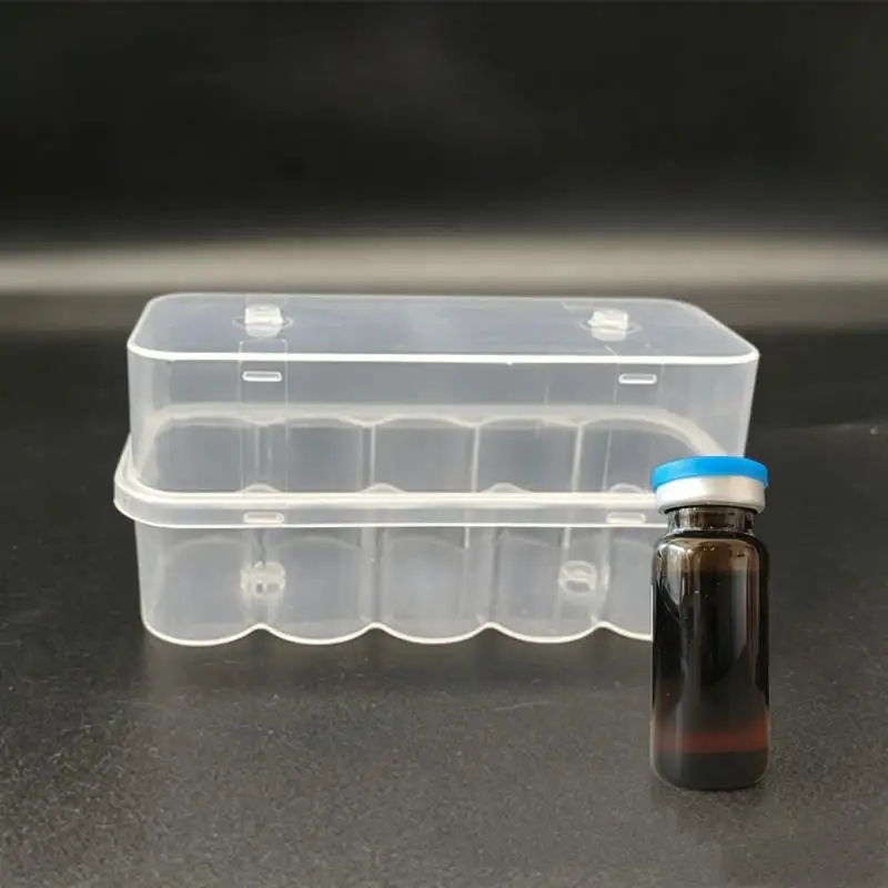 3/5/7/10ml Medizinflaschen-Aufbewahrungsbox Transparente Kunststoff-Fläschchen-Organizer Aufbewahrungskoffer Medikamenten-Dispensierboxen – Detail 11