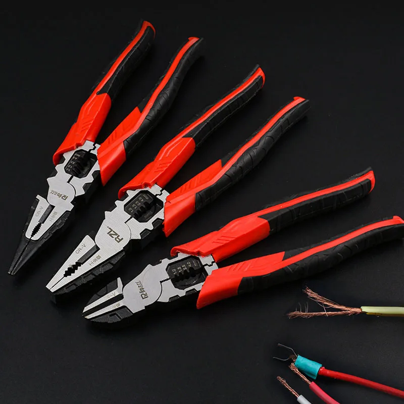 

Wire Pliers Sharp Stripper Diagonal Needle Nose Plier Cutting Twisting Clamping Multifunctional Stripping Electrician Tools