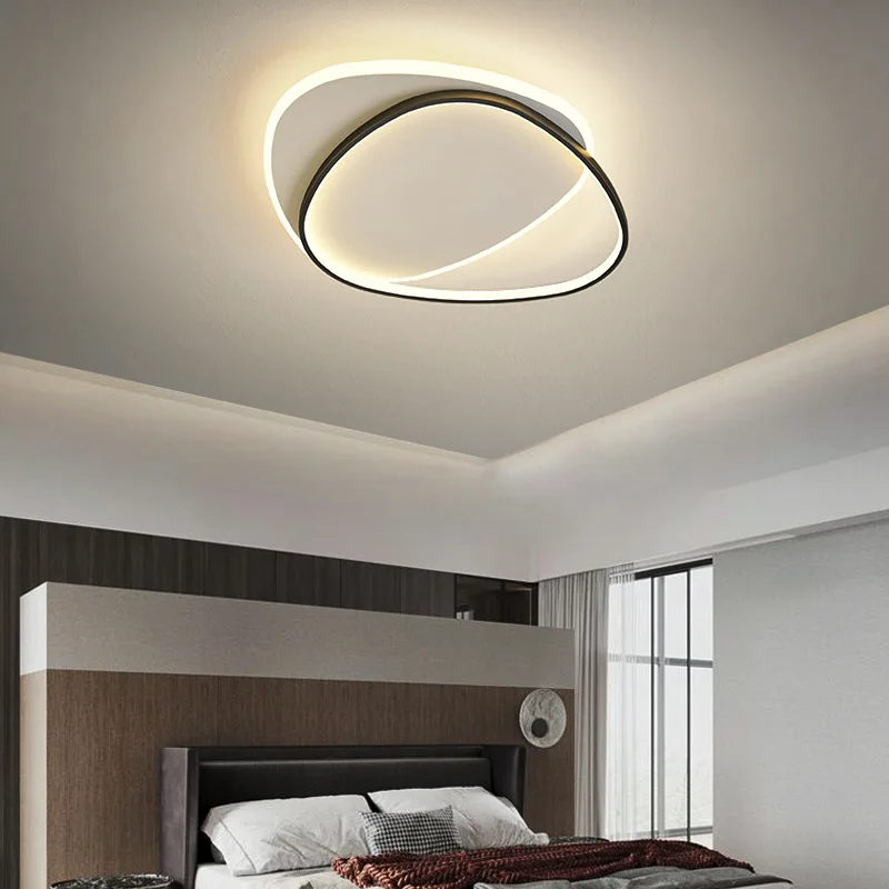 Plafonnier LED au design moderne simpliste, éclairage d'intérieur, luminaire décoratif de plafond, idéal pour une chambre à coucher, un salon ou un bureau