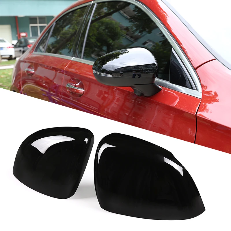 2 Pcs Exterior Rearview Mirror Cover Trim Glossy Black ABS For Mercedes Benz A Class A180 A200 W177 2019 Car Accessories