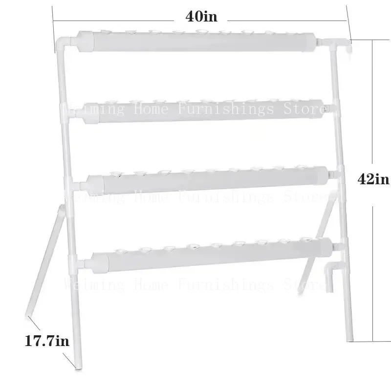 36 Holes Pipe Grow Kit NFT Indoor Greenhouse Planting Box Gardening System Nursery Pot Hydroponic Rack