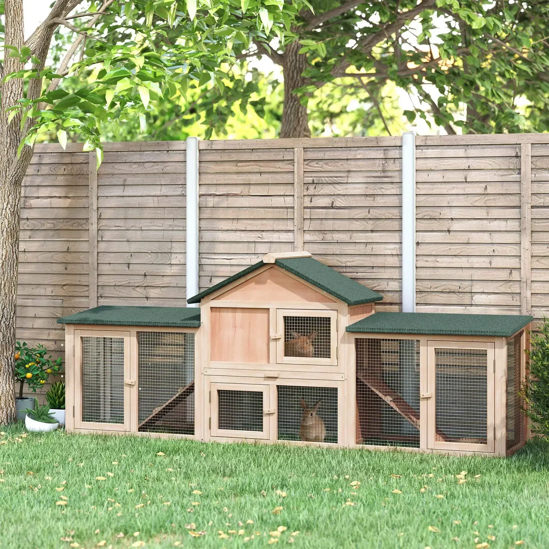 Wooden Multi-Purpose Rabbit Storage Cage for Four Seasons Small and Medium-Sized Breeding House
