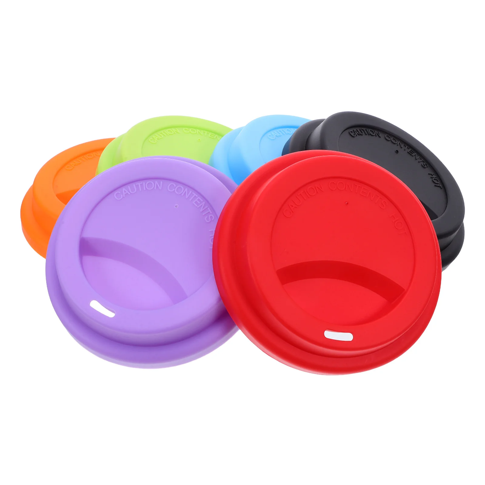 

6pcs Silicone Cup Lids Leak-Proof Heat Resistant Food Grade Dustproof For 9.5Cm Glasses Bottles Bowls Multi Leakproof