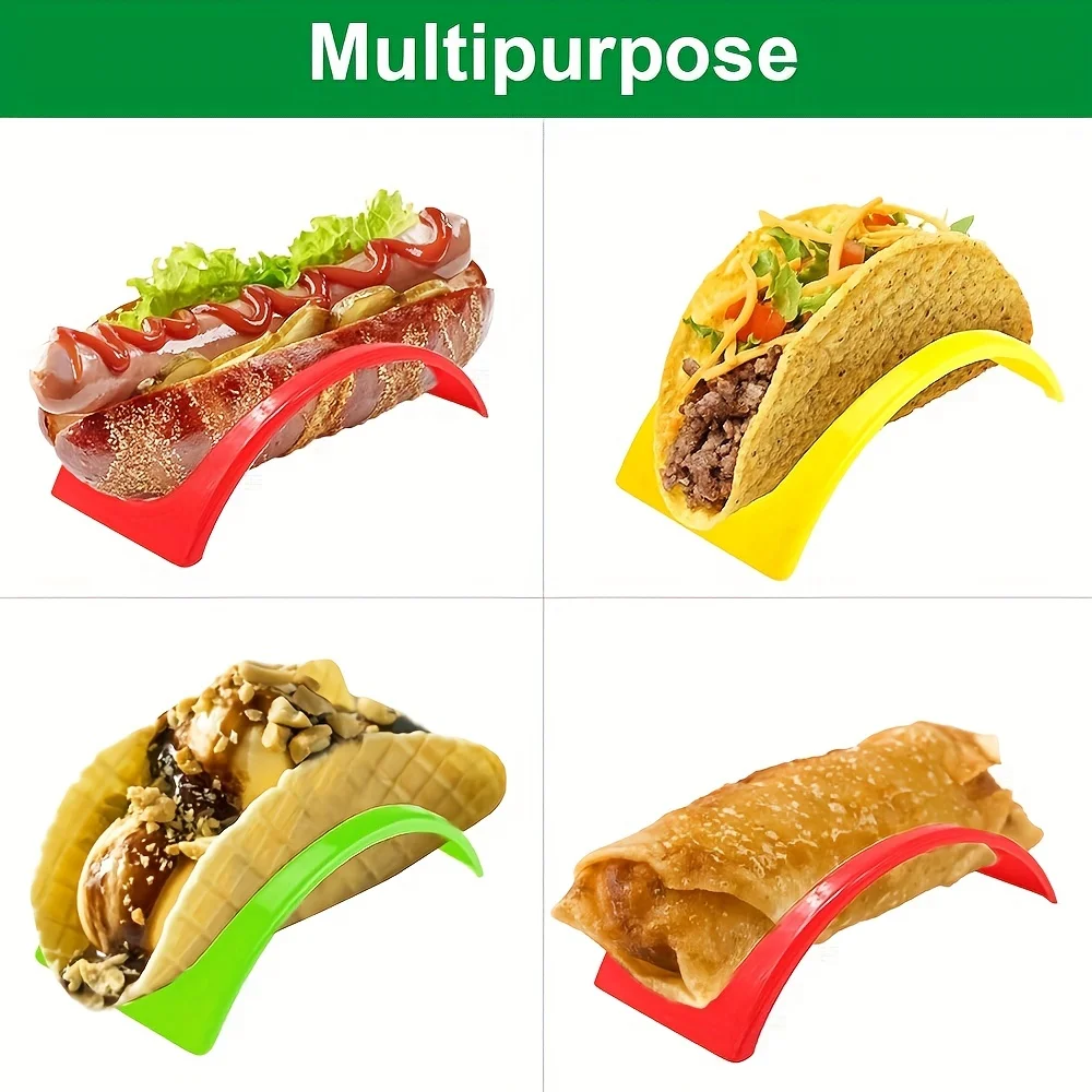 Colorful Polypropylene Taco Holders - Stackable Corn Tortilla Stand for Mexican-Themed Dining, Durable PP Material - Detail 1
