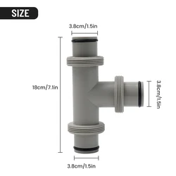 Connector Adapter Dual Split For Intex Parts Hose Plunger Valve PP Material Pool Pumps Rubber O-rings T-connector