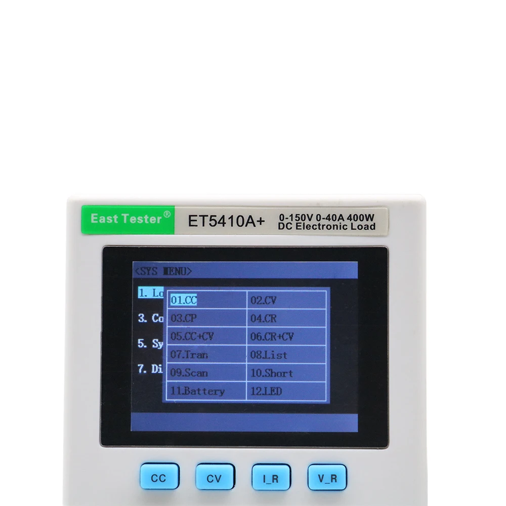 Imagem -04 - Tester Carga Eletrônica Et5420a Mais Et5410a Mais Fonte de Alimentação Usb Programável 500v40a 400w Carga Digital cc c v cr cp Capacidade Tester dc