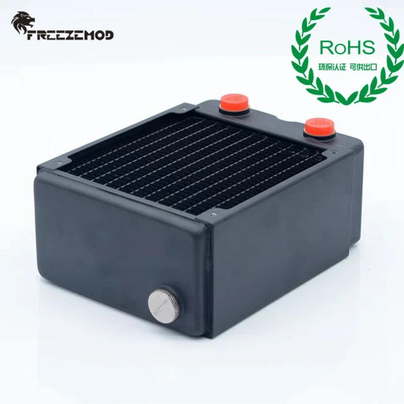 FREEZEMOD 120 radiator copper Heatsink 3 layers 65MM thick copper fins G1/4 For computer pc water cooling TSRP-HP65-120