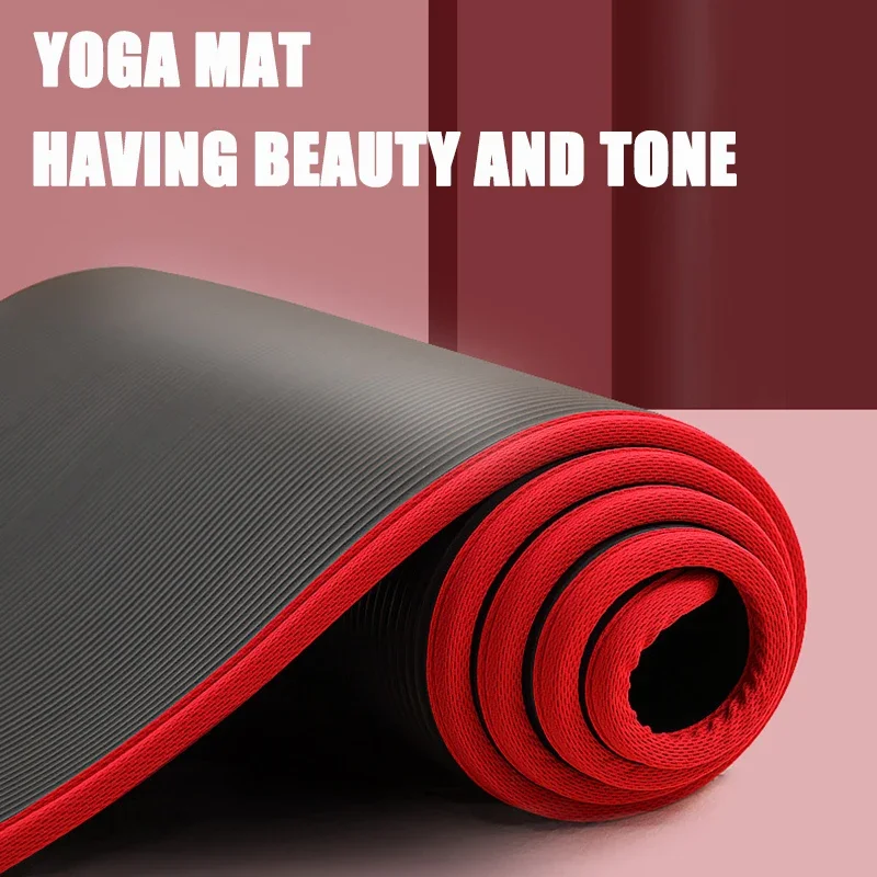 15MM Extra Thick 183cmX61cm Yoga Mat NRB Non Slip Sports Mat Fitness Odorless Pilates Sports Home Yuka Fitness Mat Bandage