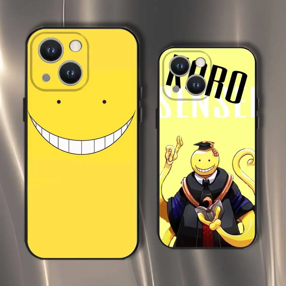 

Assassination Classroom Phone Case For iPhone 16,15,14,13,12,11,Pro,XS,Max,XR,Plus,E,SE4,Mini Black Soft Cover