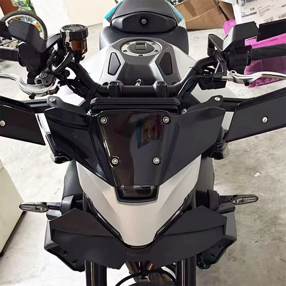اكسسوارات الدراجات النارية الأسود الزجاج الأمامي قوس الرياح منحرف الزجاج الأمامي لياماها MT09 MT 09 MT-09 mt09 SP 2024 2025 #5