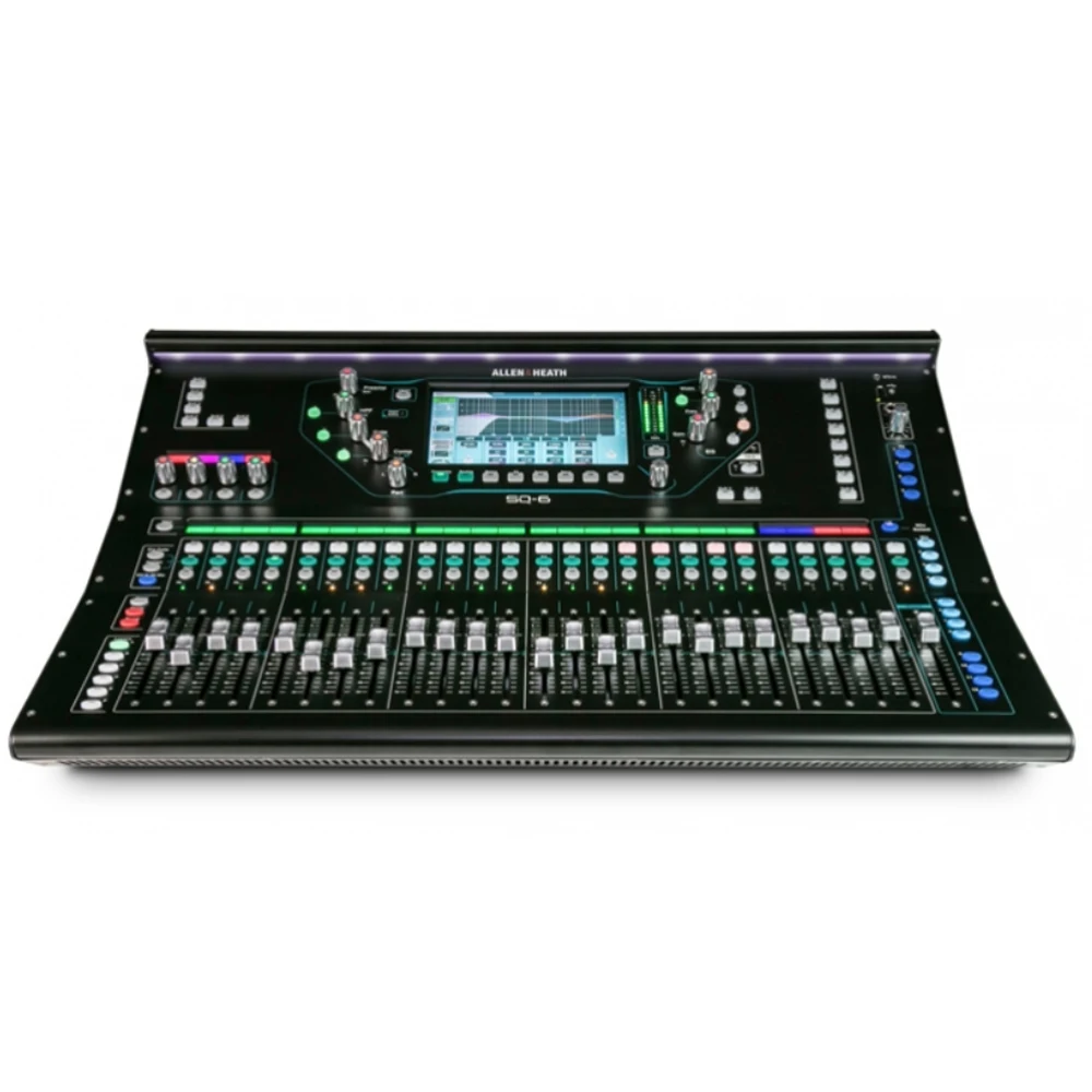 Allen & Heath SQ-6 48-channel Digital Mixer Console with 25 Faders, 6 Fader Layers, USB Interface, and Network Audio Support