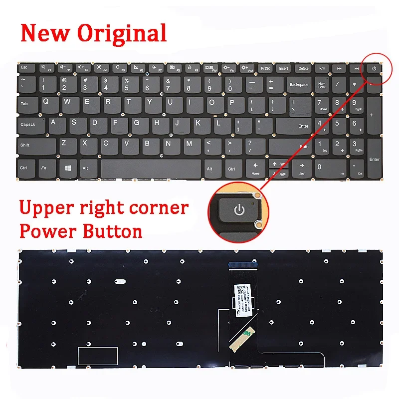 New Laptop rreplacement keyboard compatible for Lenovo IdeaPad 520 340C V130-15AST 15ikb 15iwl 15iap 320c-15 V330 720s