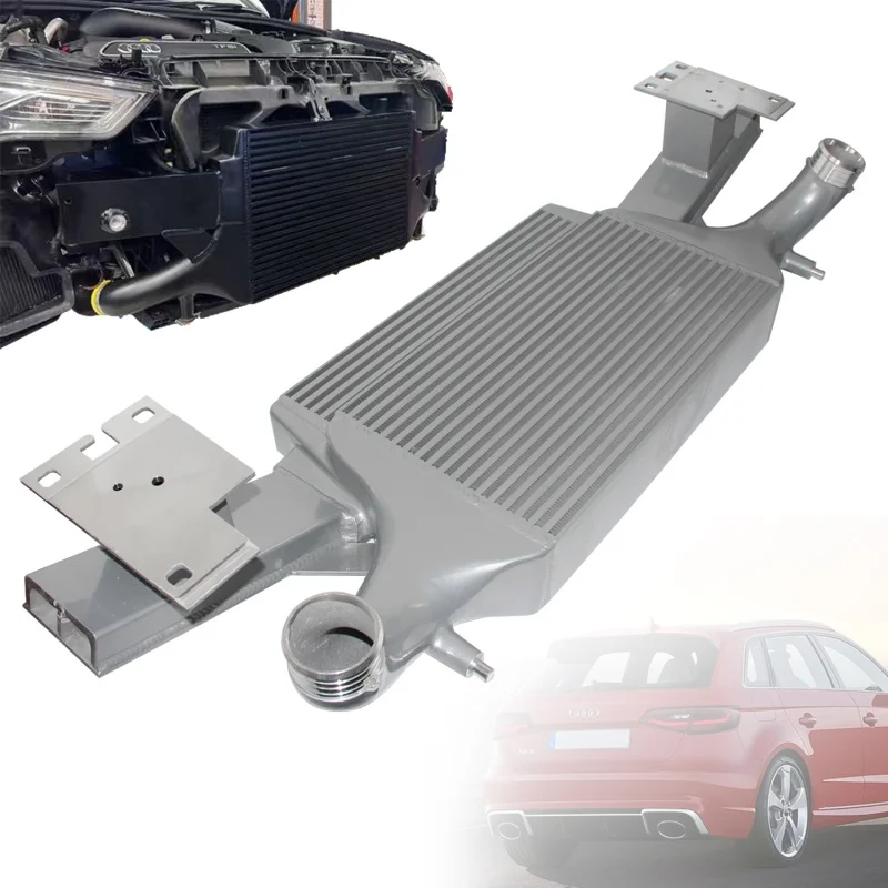 Ladeluftkühler-Upgrade Bar&Plate für Audi RS3 8V Sportback/Sedan EVO3 2017+ Hochleistungs-Wettbewerbs-Aluminium Silber/Schwarz