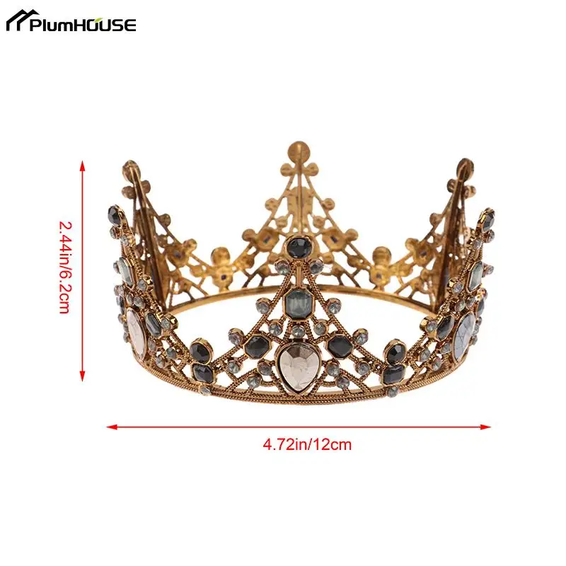 1Pc Metal Crown Cake Topper Gold Color Cake Decorative Topper Wedding Princess Birthday Baby Cake Dessert Decoration Flags