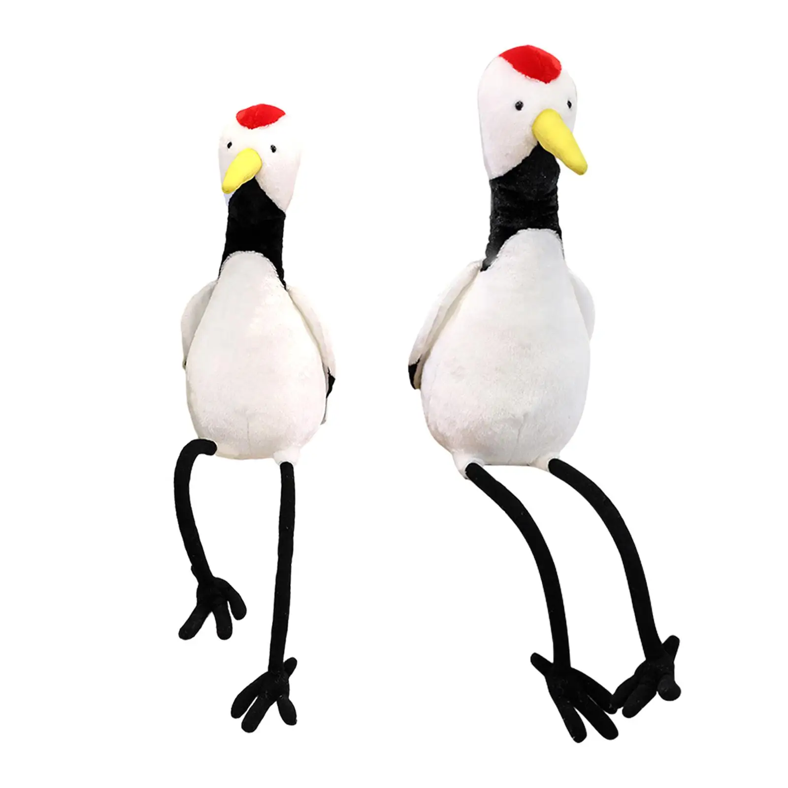 Animal Toy Animated Lovely Small Japanese Crane Figures Red Crowned Crane Figure Bird Doll for Decor Themed Party