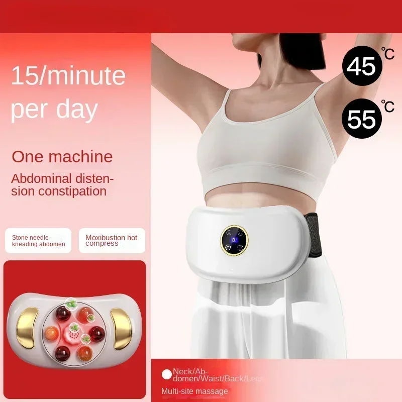 

2025 Rub The Stomach Constipation Promote Digestion Knead The Waist Apply Hot Compress Moxibustion Bianshi Abdominal Massager